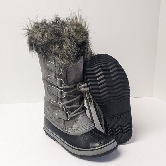 Sorel Joan of Arctic Waterproof Winter Boots, Grey Suede, Women's 7 M - Picture 1 of 7